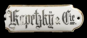 Namensschild "Kopetzky & Cie."