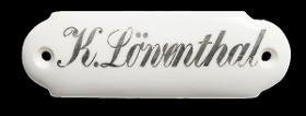 Namensschild "K. Löwenthal"