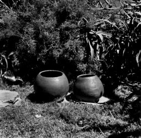 10. The finished pots put in a sheltered place outside to dry