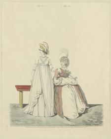 Gallery of Fashion, Fig. 136, 137: Concert Room. Evening Dresses