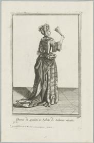 Dama di qualita in abito di Sultana alzata