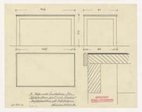 sieben Tische mit Linoleum (Möbelentwürfe, Tische)