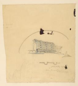 Berlin-Mitte, Leipziger Strasse, Perspektivansicht und Detail eines Horizontalschnittes der Fassade