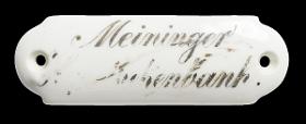 Namensschild "Meininger Hypothekenbank."