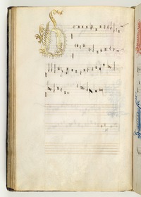 Notenblatt mit Initiale