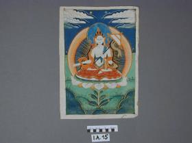 Bildnis eines Burchan (Bodhisattva) im Thangka-Stil