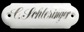 Namensschild "C. Schlesinger"