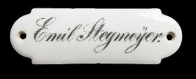 Namensschild "Emil Stegmeyer."
