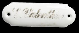 Namensschild "E. Valenthin"