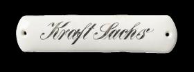 Namensschild "Kraft Sachs"