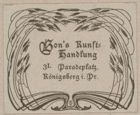 Bon's Kunsthandlung Königsberg