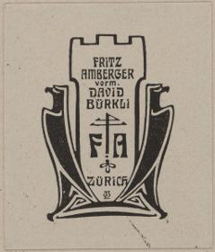 Etikett Fritz Amberger vorm. David Bürkli, Zürich