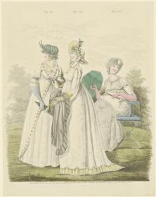 Gallery of Fashion: Fig. 181 – 183: Morning Dresses and Half-Dresses