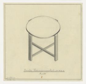 runder Herrenzimmertisch (Möbelentwürfe, Tische)