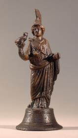 Minervastatuette auf glockenförmiger Basis