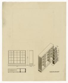 Bücherregal mit Fächermaßen  (Möbelentwürfe, Flächenmöbel, Regale)