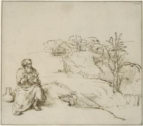 Der Prophet Elia am Bache Crith