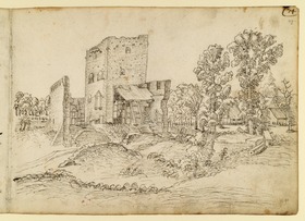Burgruine im Park