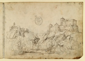 Landschaft mit zwei Burgen