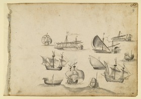Verschiedene Segelschiffe