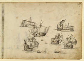 Verschiedene Segelschiffe