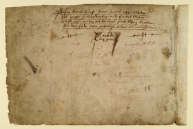 Handschriftlicher Text, Federproben