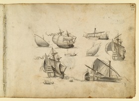 Verschiedene Segelschiffe