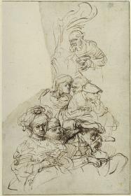 Studie zu dem Gemälde „Die Predigt Johannes des Täufers“