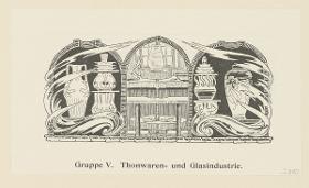 Gruppe V. Thonwaren- und Glasindustrie (in Berlin und seine Arbeit, Amtlicher Bericht der Berliner Gewerbe-Ausstellung 1896, S. 310)