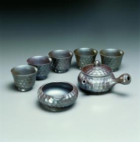 Sencha Tee-Set mit Teekanne, Wasserkühler und fünf Teeschalen