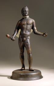 Als Herakles/Hercules ergänzte Statuette, auf Basis