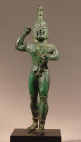 Statuette eines speerschleudernden Kriegers