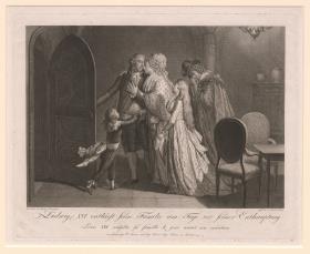 Ludwig XVI. entlässt seine Familie am Tage von Seiner Enthauptung