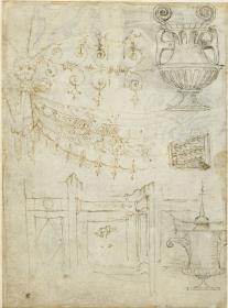 Ornamente. Vasen. Wandverkleidung