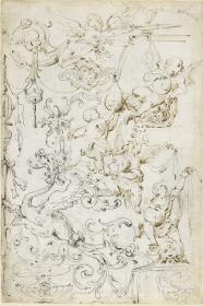 Putti mit den Kugeln aus dem Wappen der Medici [Lorenzo Sabatini]