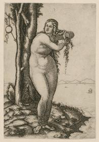 Venus, sich die Haare auswringend