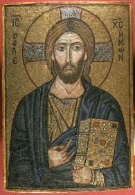 Mosaikikone mit Christus dem Barmherzigen