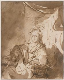 Sitzende Frau (Minerva?)