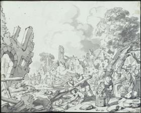 Die Pulverexplosion in Delft im Jahre 1654