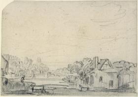 Blick in die Oude Schans mit dem "Montelbaanstoren" von der St. Anthoniessluis aus gesehen