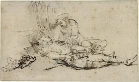 Thisbe trauert um Pyramus