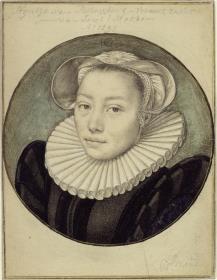 Brustbild der Styntje van Poelenburg-Vrouws, der Schwester Jacob Mathams