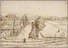 Landschaft mit Kanal