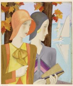 Frauen in Herbstensembles