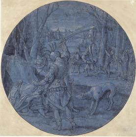 Martyrium von Heiligen in einem Wald