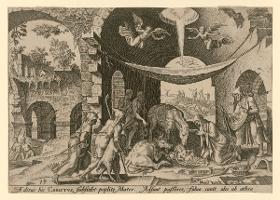 Die Anbetung der Hirten (Lk 2:16), Blatt 19 aus der Folge "Die Unglücke des jüdischen Volkes"