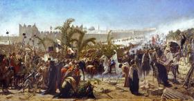 Einzug des Kronprinzen Friedrich von Preußen in Jerusalem 1869