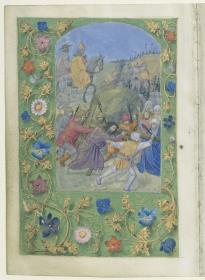 Kreuztragung Christi, in: Stundenbuch der Maria von Burgund und Kaiser Maximilians