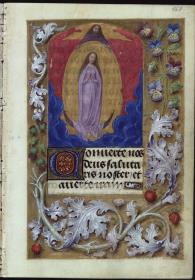Assunta ("die Aufgenommene" - Maria Himmelfahrt), in: Stundenbuch der Maria von Burgund und Kaiser Maximilians