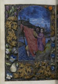 Der Heilige Christophorus, in: Stundenbuch der Maria von Burgund und Kaiser Maximilians